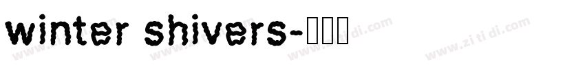 winter shivers字体转换